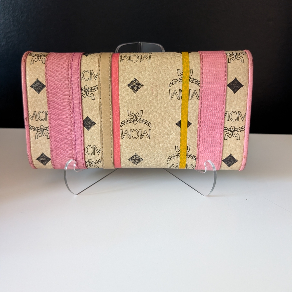 MCM Visetos Trifold Leather Long Wallet - Picture 2 of 11